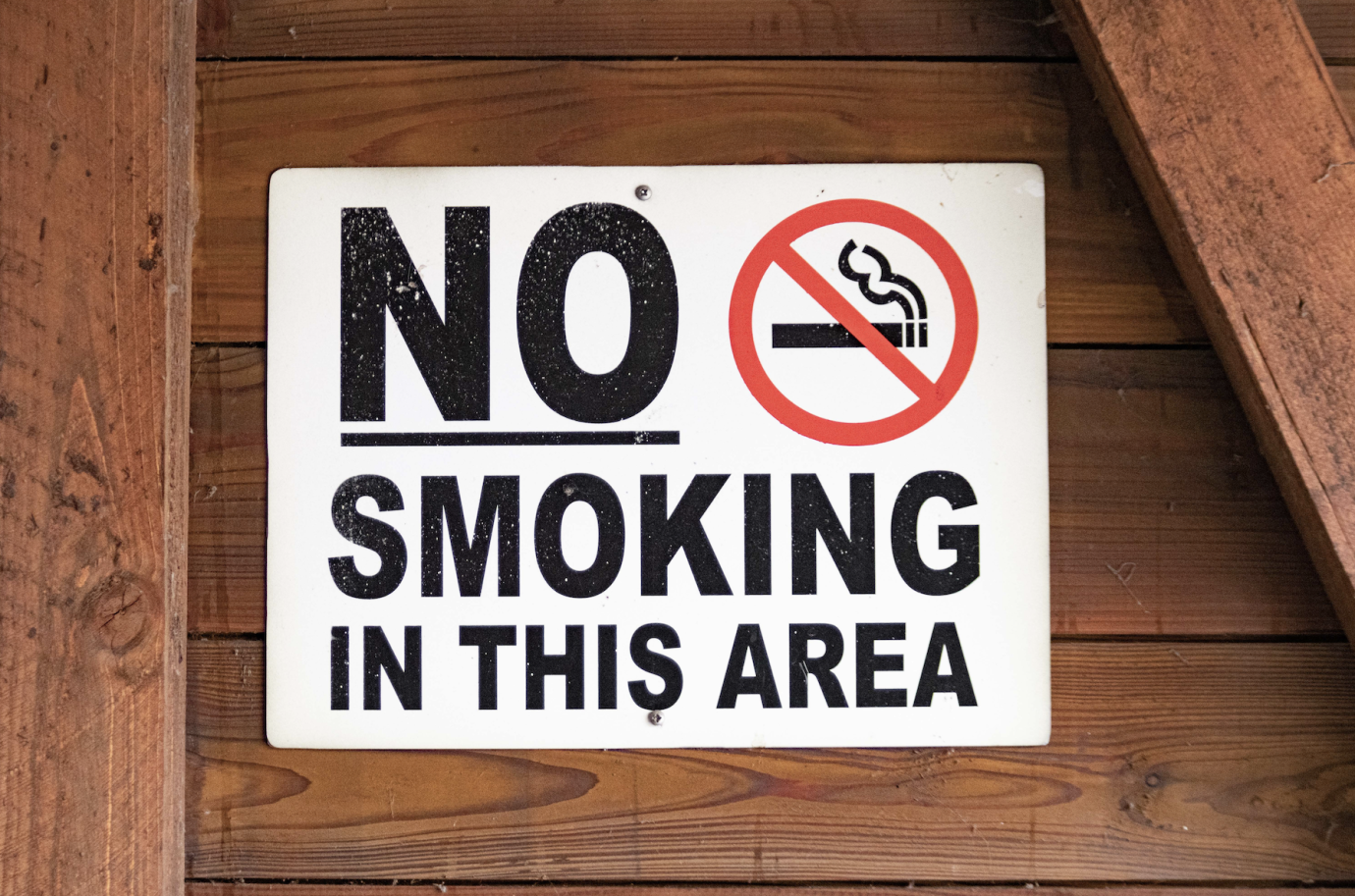 'No smoking in this area'