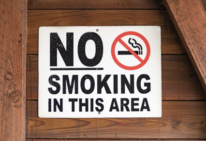 'No smoking in this area'